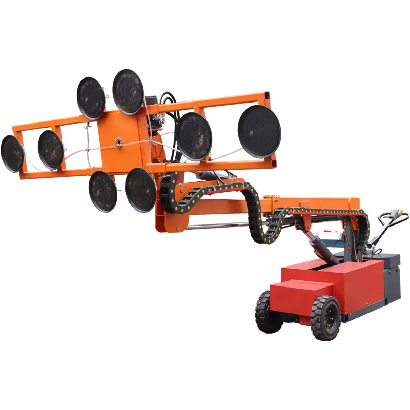 Industrial Movable Large Format Tile Vacuum Lifter Cart With Suction Cups For Glass & Stone Tiles