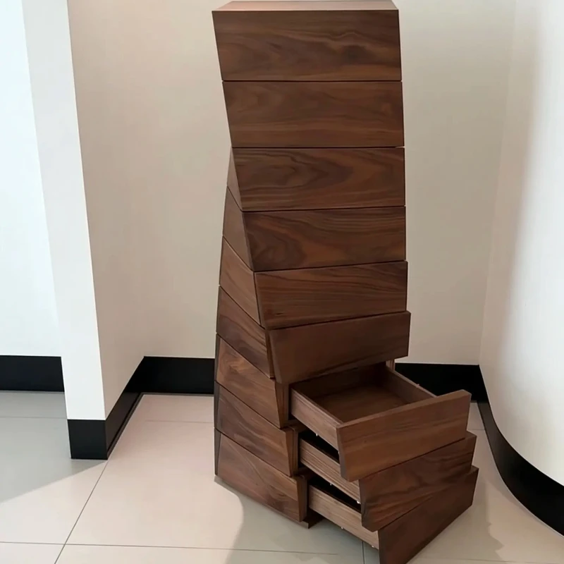 X-S Solid wood living room with multi-layer locker with special-shaped side cabinet HG