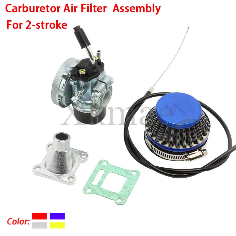 ATV 49cc Performance 19mm Carburetor 58mm Air Filter cable Assembly for 2-stroke 49cc 50cc 60cc 66cc 80cc Mini Pocket Bike Group