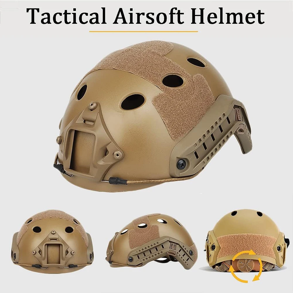 Tactical Airsoft Helmet Sets with FAST Paintball Helmet Camouflage Helmet Cover Tactical Headset Half Face Mask NVG Model