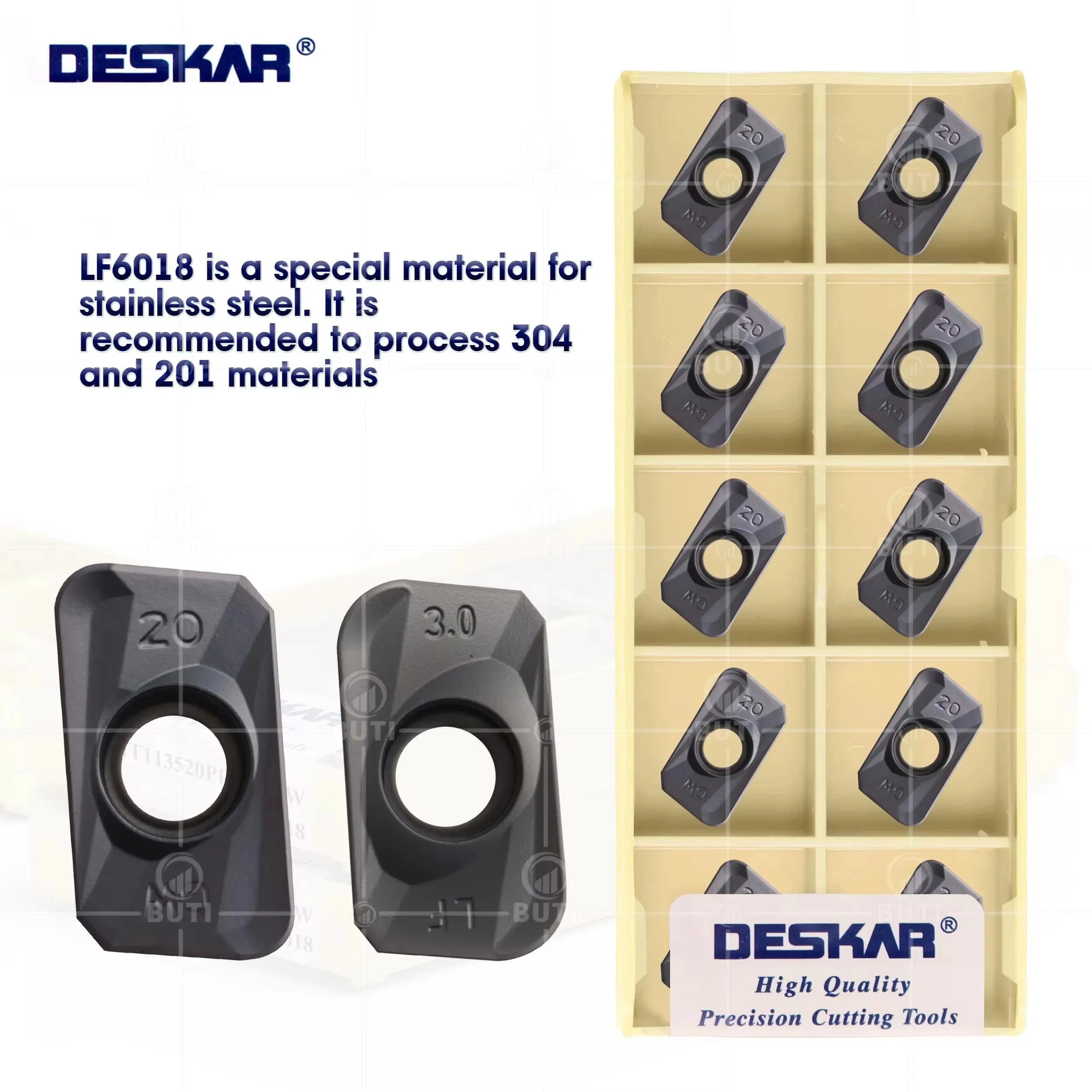 

DESKAR 100% Original Milling Blades APMT113520PDER APMT160420/430PDER-GW LF6018 CNC Lathe Square Milling Blades Tools For Tools