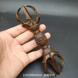 Tibetan Tantra Three strands Vajra Pestle Decorative Ornament