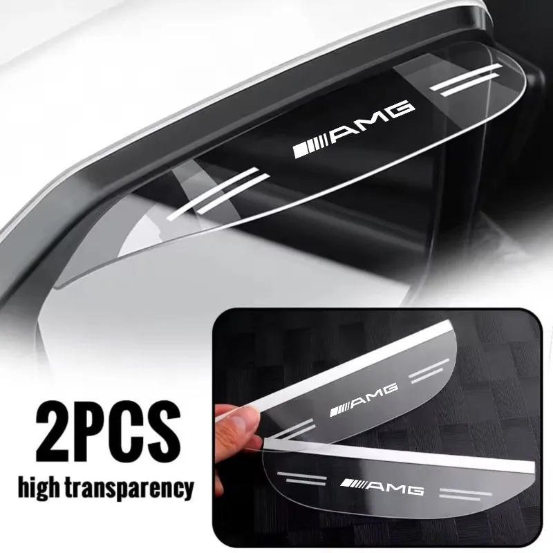 

Для Mercedes-Benz AMG A B C E G CLA W211 W203 W204 C260 E300L A200L: 2 шт. накладки-козырьки на зеркала заднего вида от дождя, аксессуары