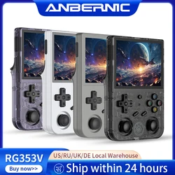 Anbernic RG353V RG353VS Retro Handheld Game Console 3.5” IPS Screen RK3566 Video Portable Player 4000+Games Support Wired Handle