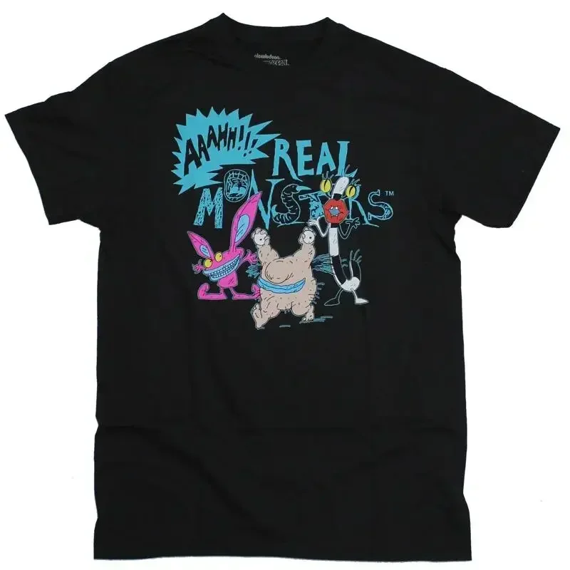 Aaahh Real Monsters Mens T Shirt Classic Blue Show Logo Group Cast
