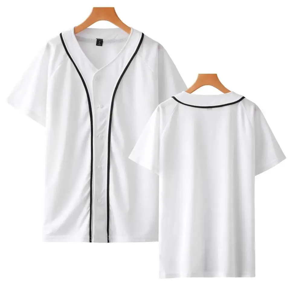 Camisa de béisbol fina de color sólido