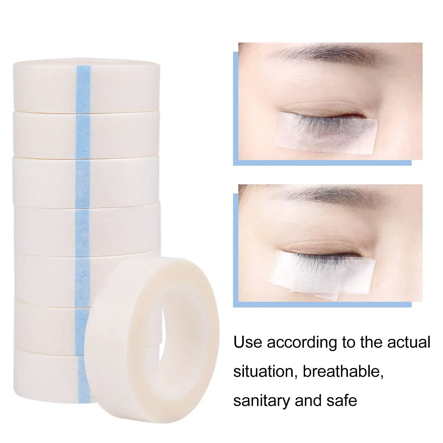 Breathable medical tape for eyelash extension, false eyelash patch, eyelid glue, 5 pieces 60 pieces