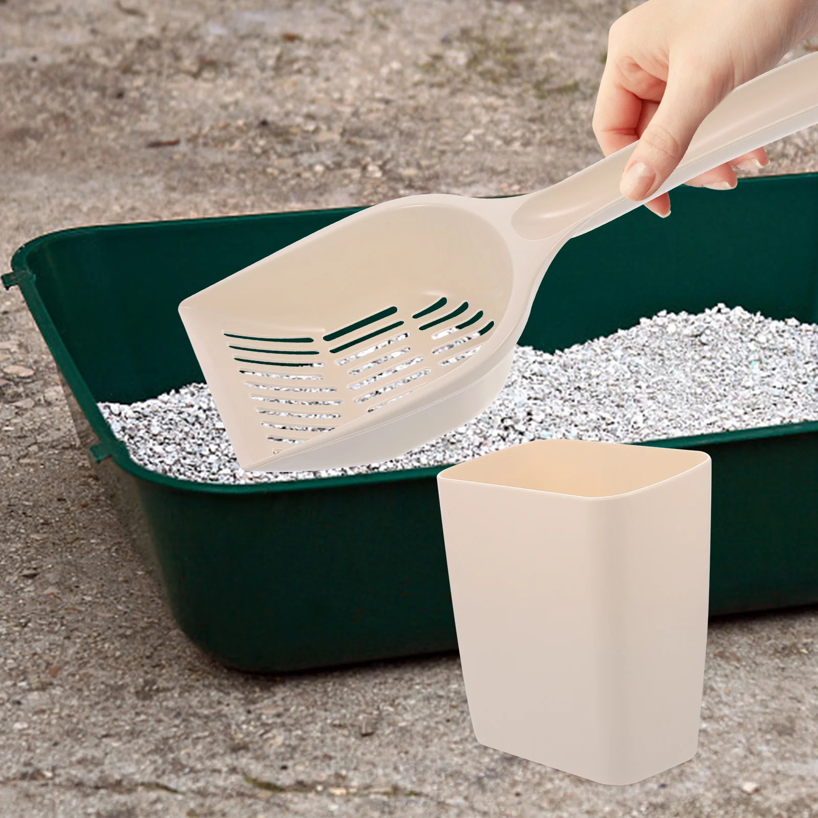 

Premium Cat Litter Cleaning Tools Set Easy Use Pet Shovel Comfortable Grip Cat Hygiene Accessory