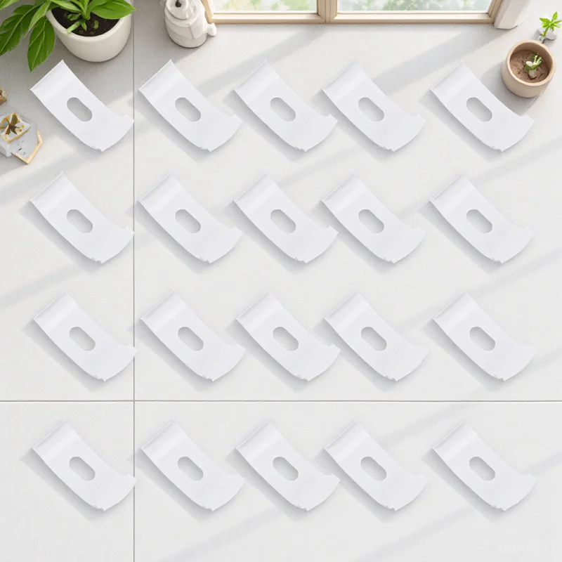 

20Pcs Curtain Installation Plates Smooth Finish Vertical Track Fixed Plates for Curtain Repair and DIY Home Decor