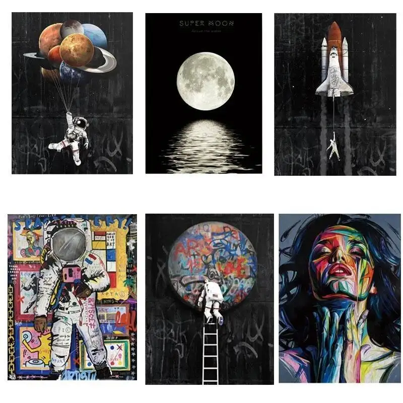 Patches For Clothing Spaceman&Moon DIY A-Level Washable Iron On Heat Transfer Stickers T-Shirt Hoodies Applique Decoration Patch