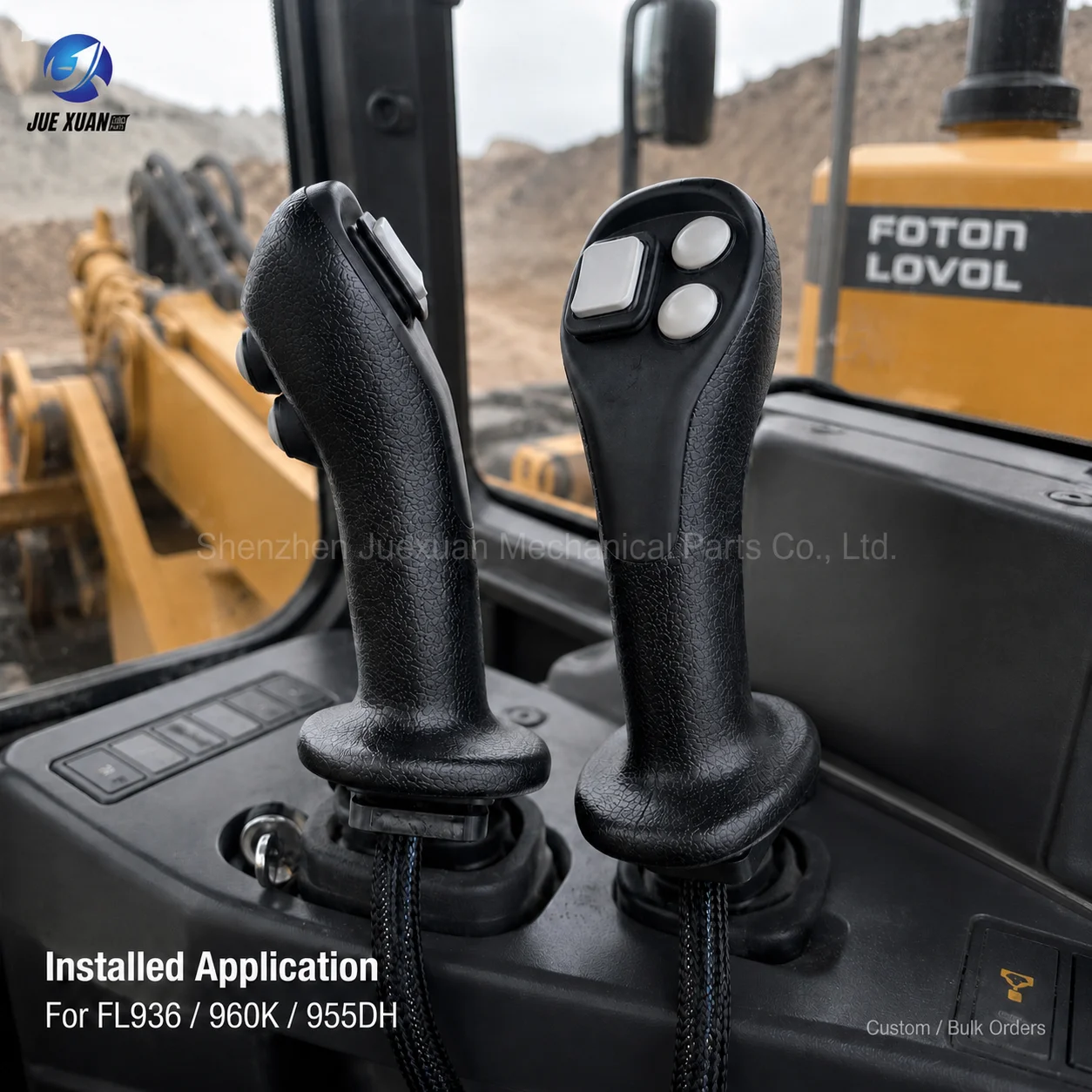 Juexuan Excavator Rotary Drilling Rig Electric Joystick Handle Assembly Rubber Grip Control Lever Spare Parts 1 Year Warranty