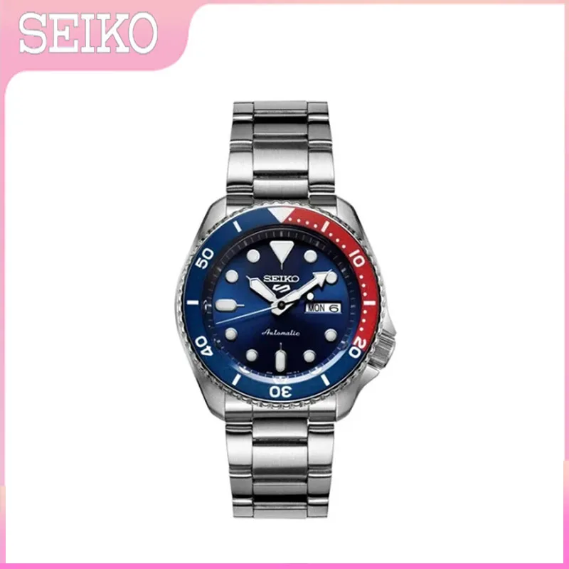 Seiko Original Men\'s Watch Luxury Stainless Steel Automatic SRPD53K1 Waterproof Sports Calendar Green Water Ghost Wristwatches