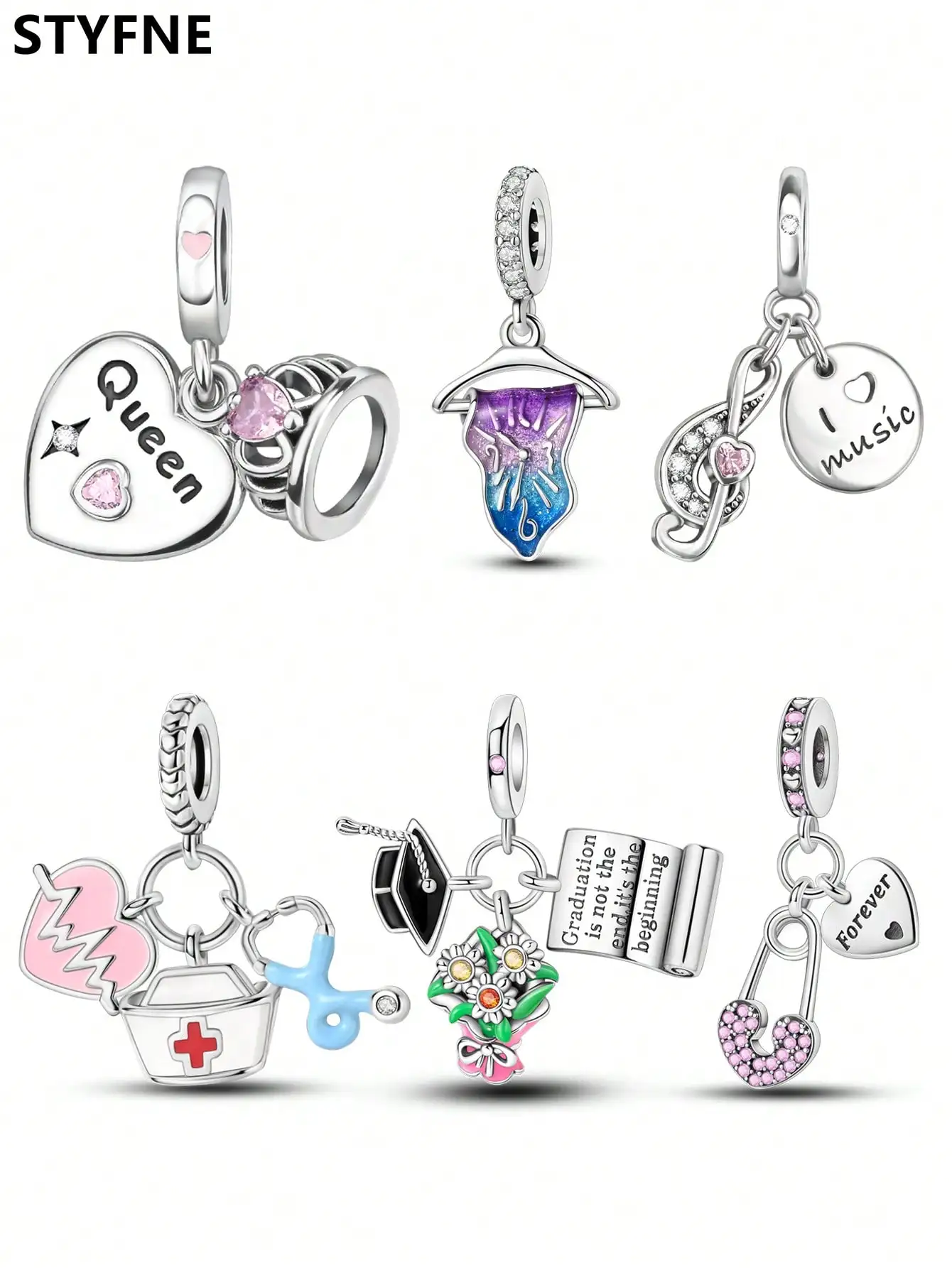 925er Silber vergoldet, Original-Charms, Liebesbrief, Medizin-Box-Perlen, passend für Armbänder, Damenschmuck, Geschenk