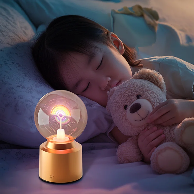 3D Christmas Eve Light Customizable Touch Desk Lamp Wedding Birthday Gift Charging Portable Bedroom Decoration