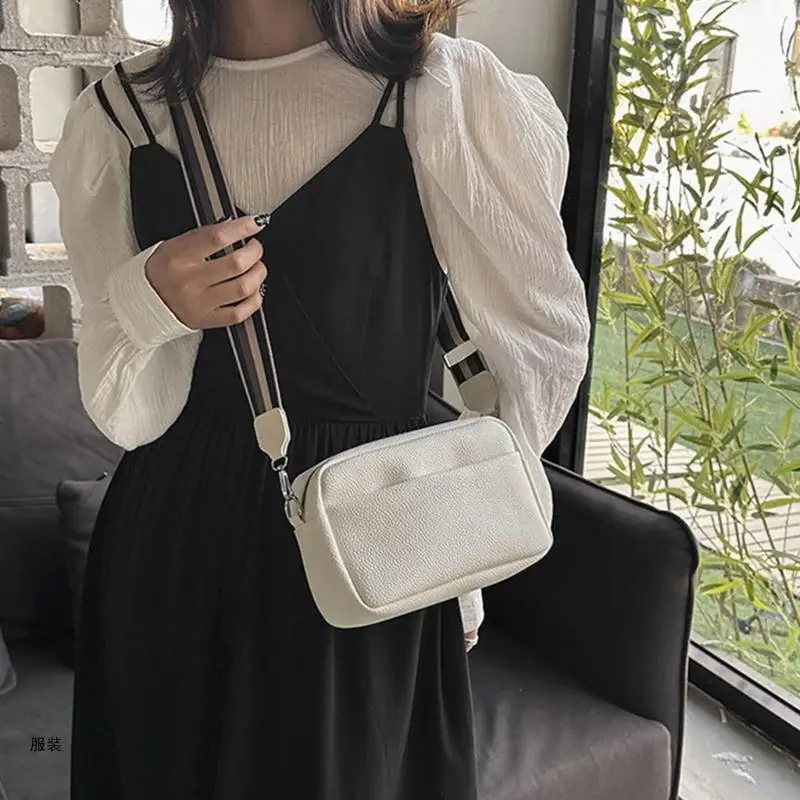 Bolso D0UD capacidad para niña, bolso mano cuero PU, bolso informal sencillo a