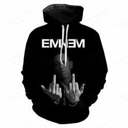 Rapper Eminem 3D Print Hoodies para homens e mulheres, Hoodie extragrande, Moletons infantis, Rock Coats, Roupas femininas, Moda