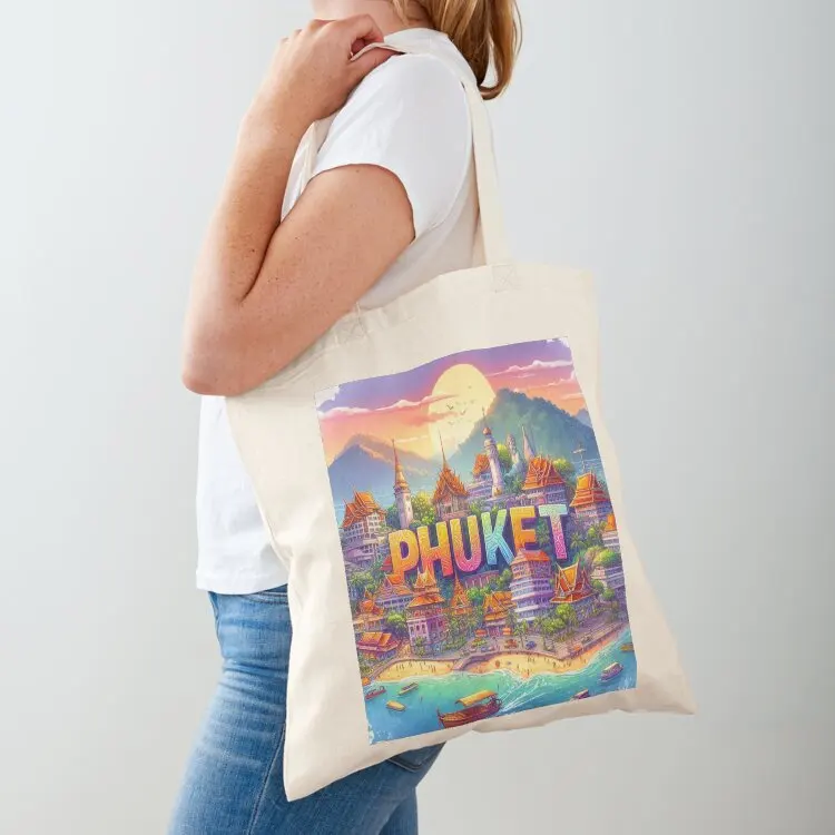 Trendy We Love Phuket Thailand Graphic Costume T Shirt T-Shirt Tote Bag shopping cart bags Women's bags female bag