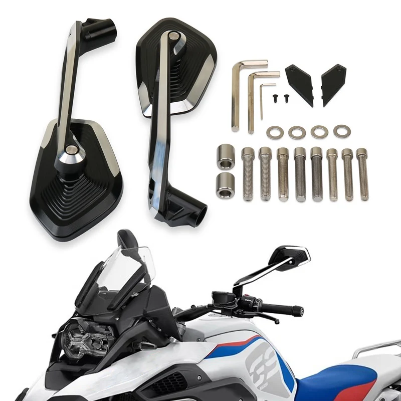 

Motorcycle Accessories CNC Rearview Mirrors Side Mirrors Fit For F850GS R1250GS R1200GS Adventure ADV R1200GS LC