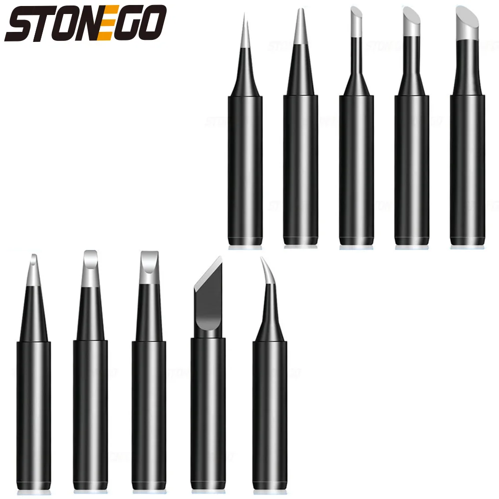 

STONEGO Soldering Iron Tips Soldering Bits Black Alloy Plating Suitable for 900M, 936, 937, 938, 969, 8586, 852D