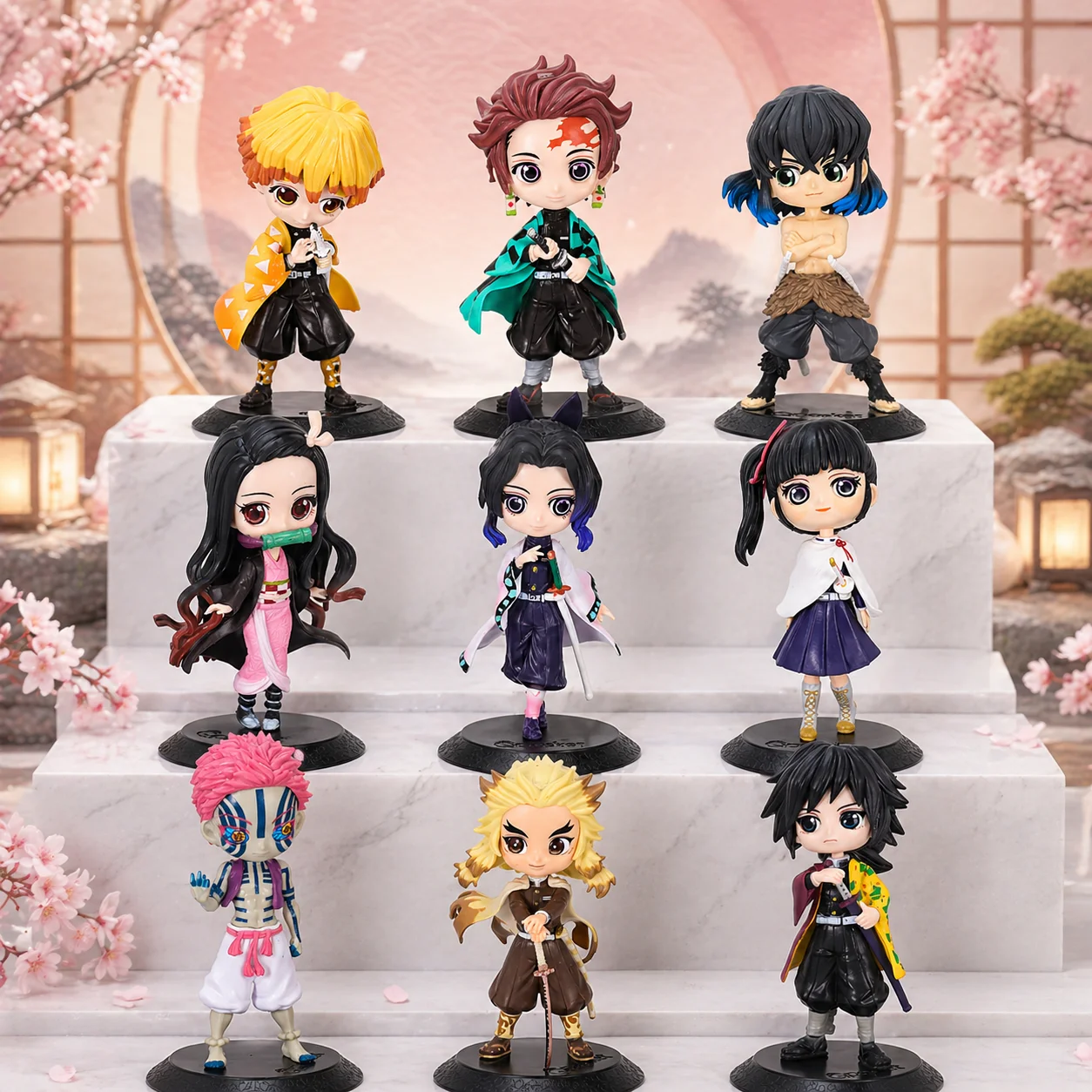 Dämonentöter Anime Actionfigur Modell Statue Desktop-Ornament Sammlerstück Kleines Geschenk Halloween Weihnachten Valentinstag Geschenkdekoration