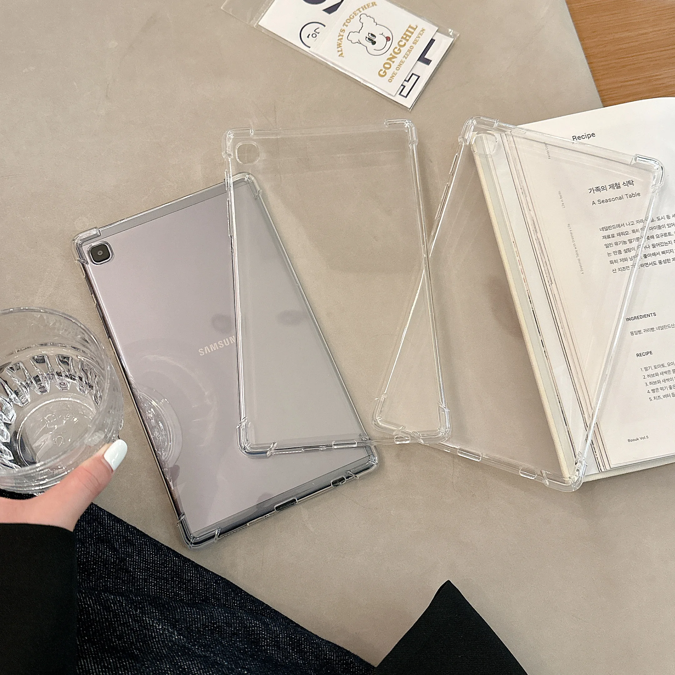 For Samsung Galaxy Tab A9 Plus Funda S6 Lite 10.4  S7+ S8+ S9+ s10+ S9FE A7 Lte A8 SM-X200 TPU Soft Tablet Cover Shockproof case