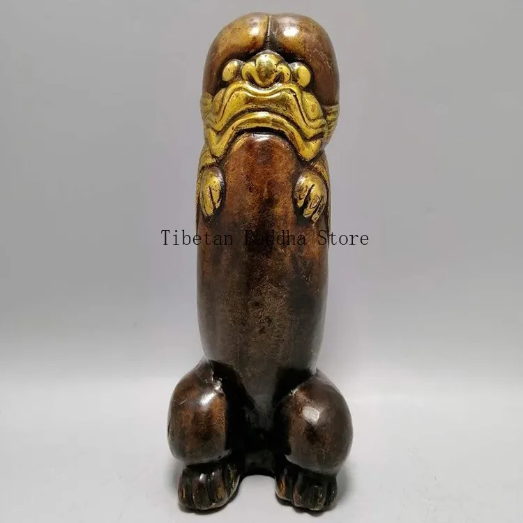 Handwork Collection Decoration Miao Silver Carve Penis & God Best Unique Statue