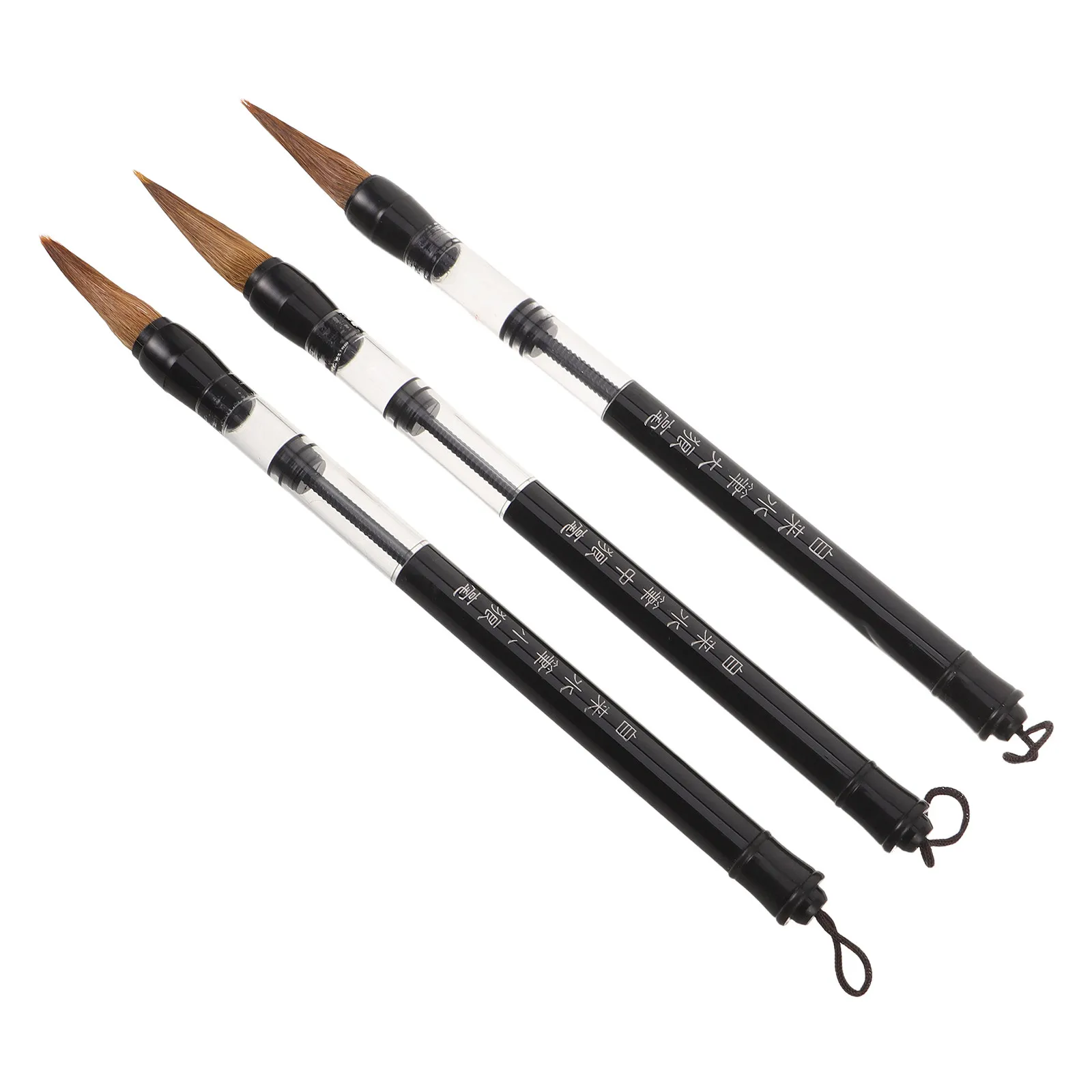 

Набор из 3 традиционных китайских кистей для каллиграфии с тонким наконечником из соболя, для акварели и японской живописи