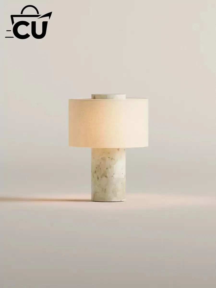 Modern design natural marble table lamp holder living room bedroom new luxury decorative table lamp charging model