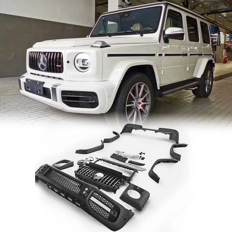 PP Plastic AMG G3 Conversion Kit For Benz G Class W464 (Front Bumper/Rear Bumper/Fender Flare/Front Grill/Head Light Cover)