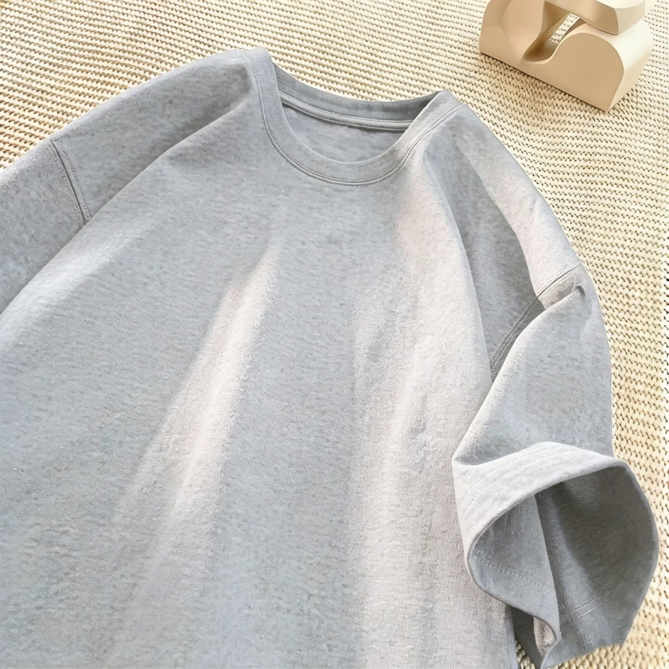 Solide modische Sommer-T-Shirts für Herren, mehrfarbig, S-3XL, Baumwolle, kurzärmelig, All-Match, Basic, Sport, Streetwear, weiche, atmungsaktive Kleidung – Detail 17