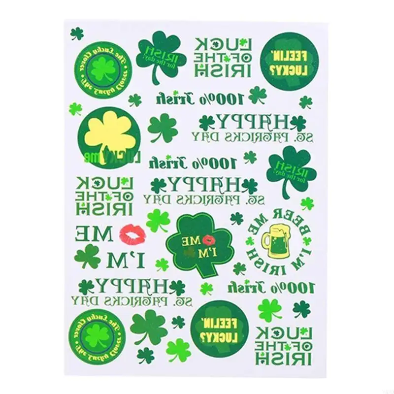 

Y5JD Festival Shamrock Hair Band Hairpin Sticker Socks for Patricks Day Photo Shoots