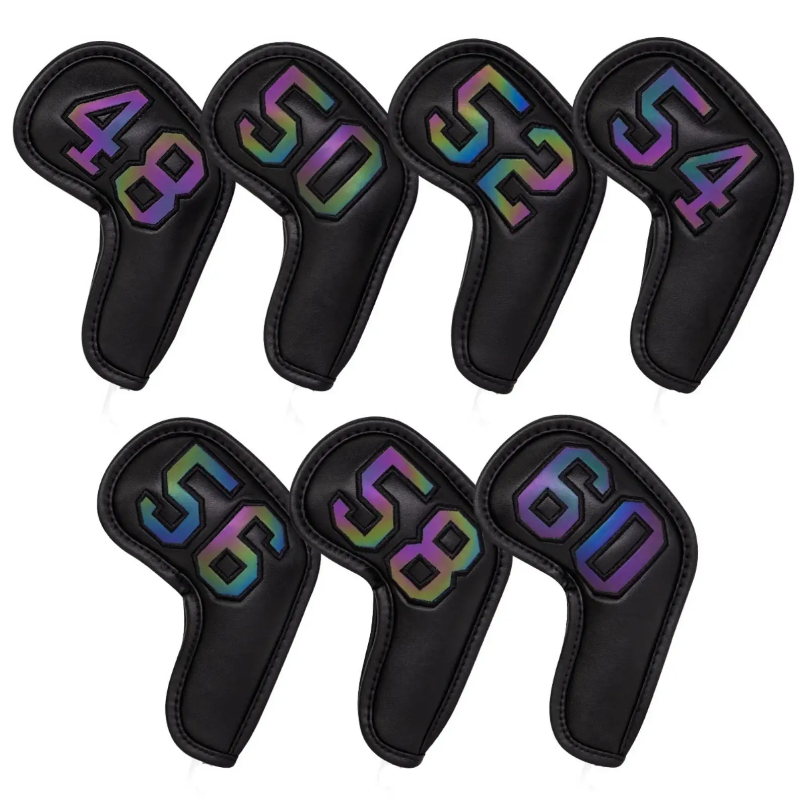 10 Pieces Iron Head Covers PU Leather Golf Iron Head Cover Golf Club Covers Snug Fit Numbered Shielding for Golfers