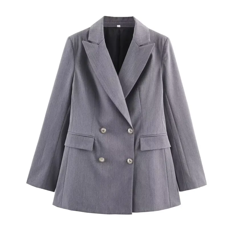 Giacca da donna casual in tinta unita, set di pantaloni, tailleur pantalone alla moda, maniche lunghe, cappotto streetwear, top da donna da ufficio
