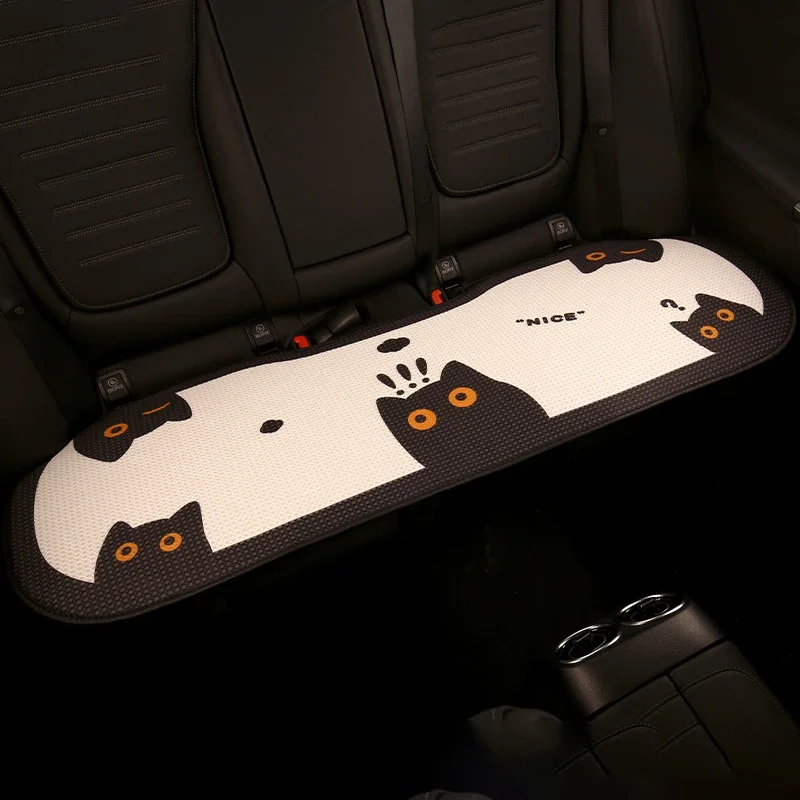 Kreatywna damska poduszka na fotel samochodowy Cute Cartoon Cat Uniwersalny pokrowiec na fotel samochodowy Akcesoria do wnętrz samochodowych na cztery pory roku — zdjęcie 6