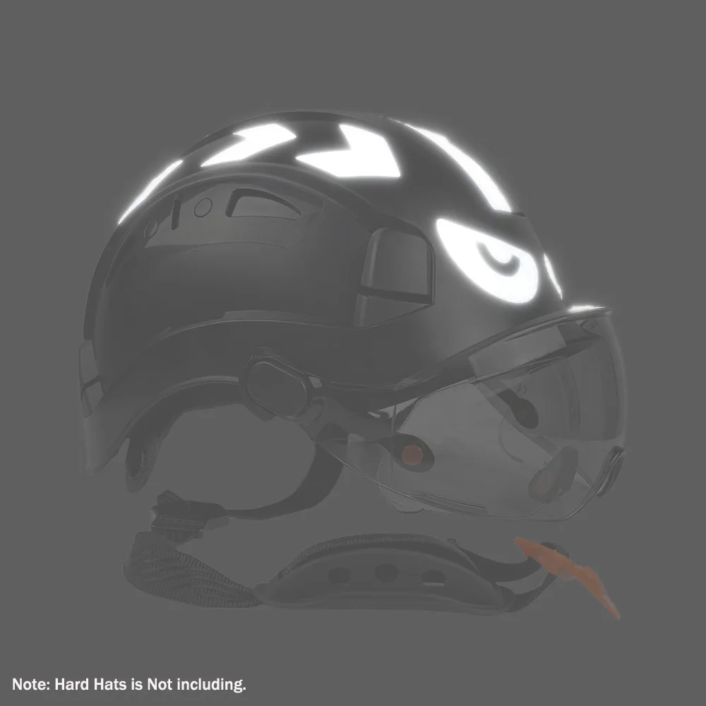 12 ~ 48 قطعة ملصقات عاكسة لخوذة أمان البناء ليلة العمل الآمن القيادة تحذير دراجة نارية خوذة شريط عاكس