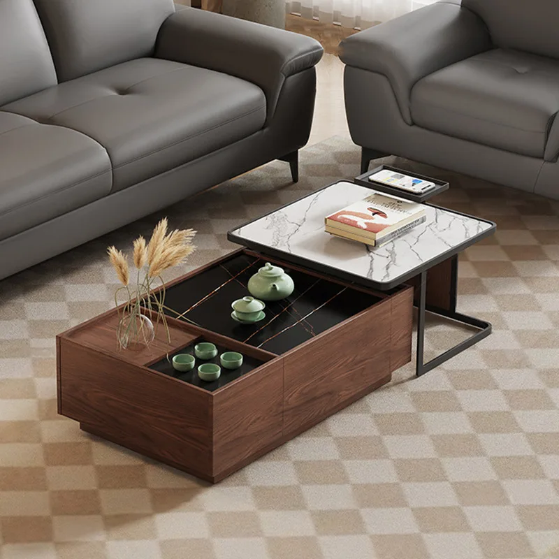 الشمال طاولات القهوة الخشبية الصلبة الحديثة الحد الأدنى غرفة المعيشة تخزين طاولة شاي مجموعة الإبداعية مركز الأثاث Escritorios FYCT