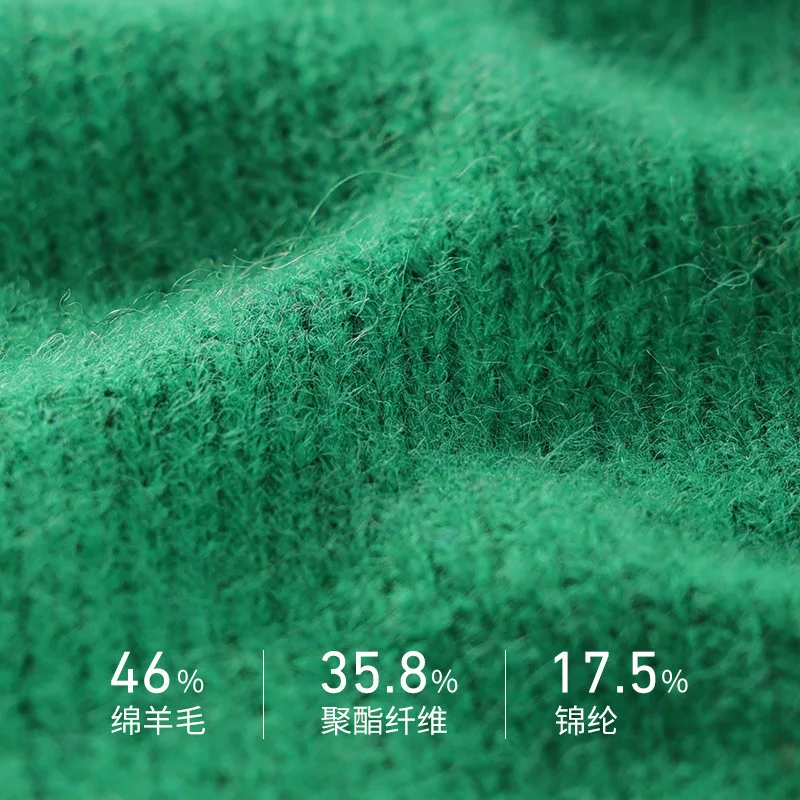 Winter Wool Knitted Knitting Wool Gloves Student Outdoor Cycling and Driving Casual All-Match Leaky Finger Touch Screen Warm Glo