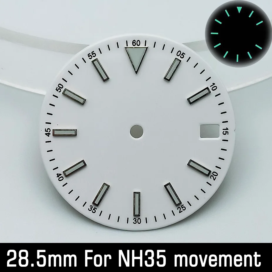28.5mm Single Calendar Sterile Watch Dial Customizable Dials for NH Movement 35 Movement Accessories Watch Face Watch Parts