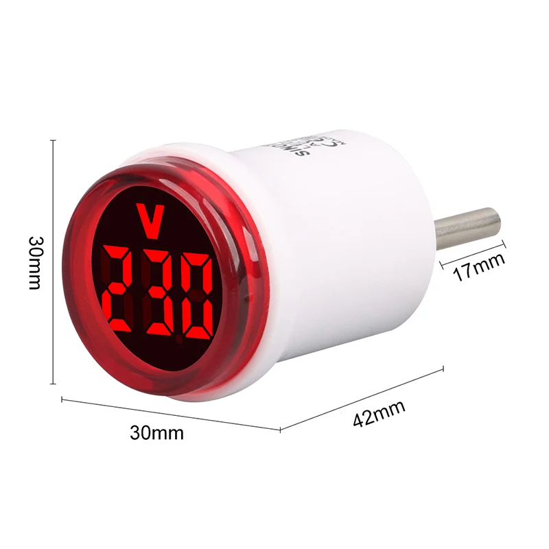 New Arrival European Standard Plug Voltmeter Voltage Tester LED Display Volt Wall Flat Measuring Socket Monitors AC 220V EU Type