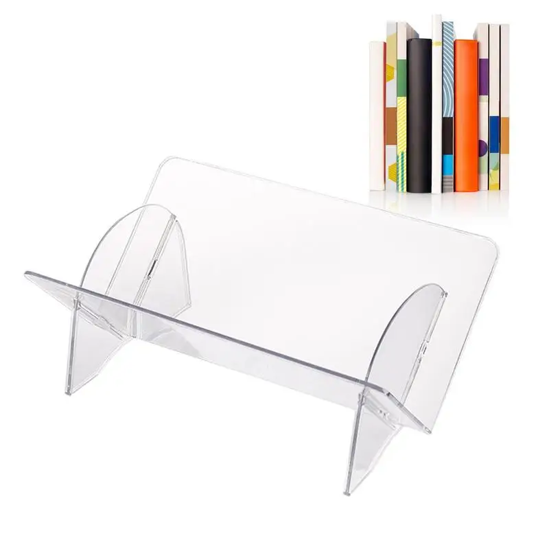 Book Holder For Desk Acrylic Storage Bookshelf Display Holder Transparent Stand Organization For Desktop Study Room Dormitory