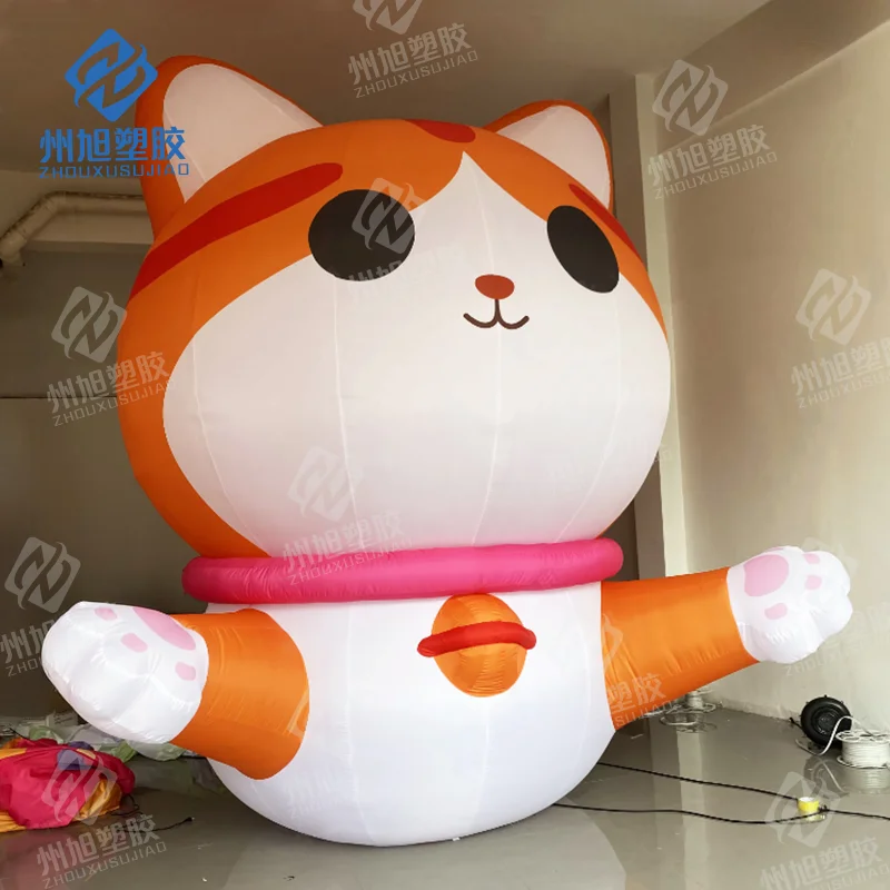Lindo animal inflable del animal doméstico del gato de la suerte de la Navidad para la decoración del festival