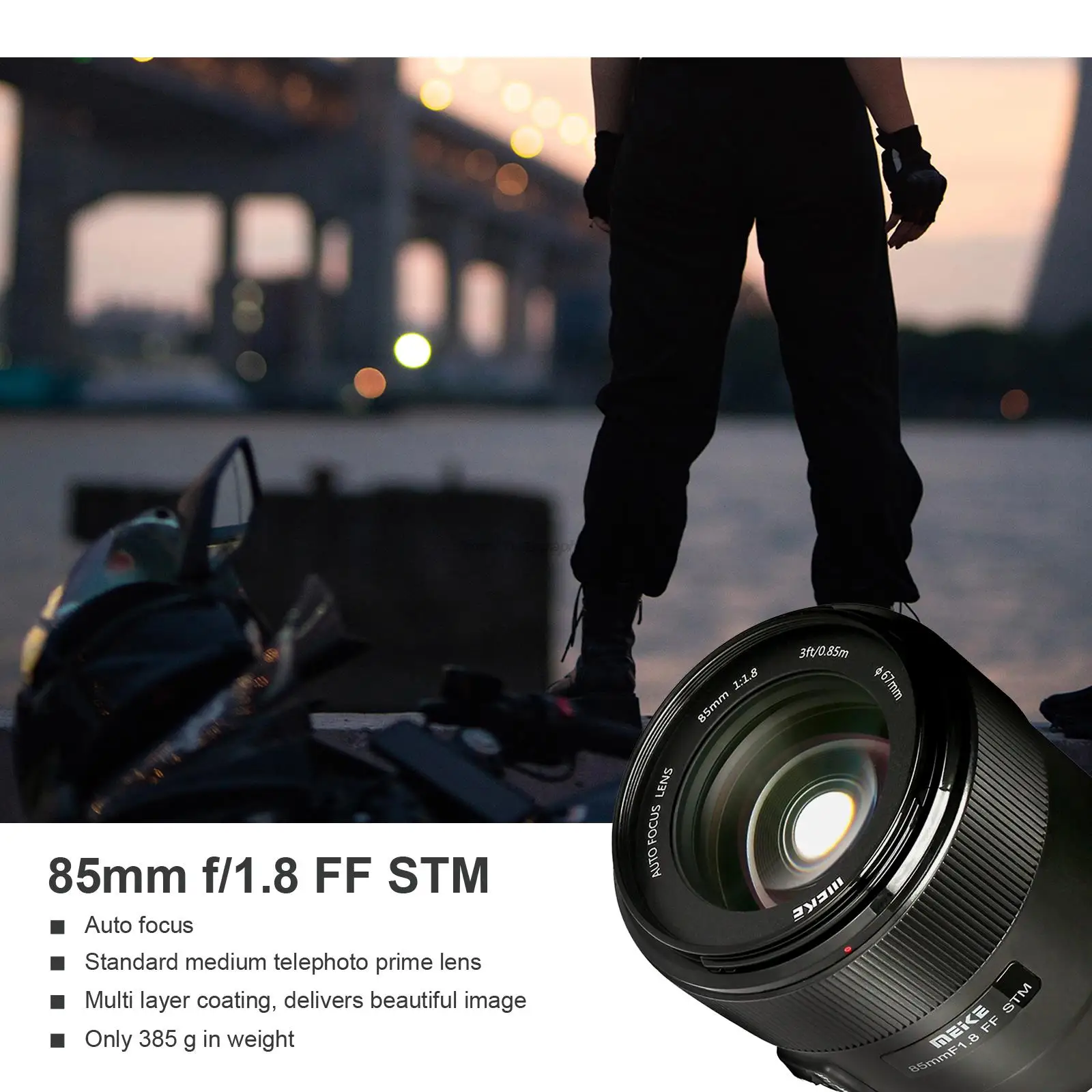 Meike 85mm F1.8 Lens Auto Focus Medium Telephoto STM Full Frame Portrait Lens for Nikon Z,Fujifilm X,Sony E Mount Canon Cameras