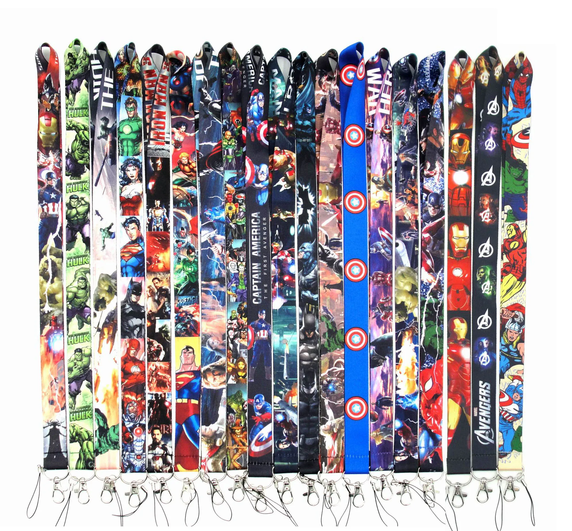 Wholesale POP MART The Avengers Key Lanyard ID Badge Holders Animal Phone Neck Straps with Keyring Phone Accessories D018