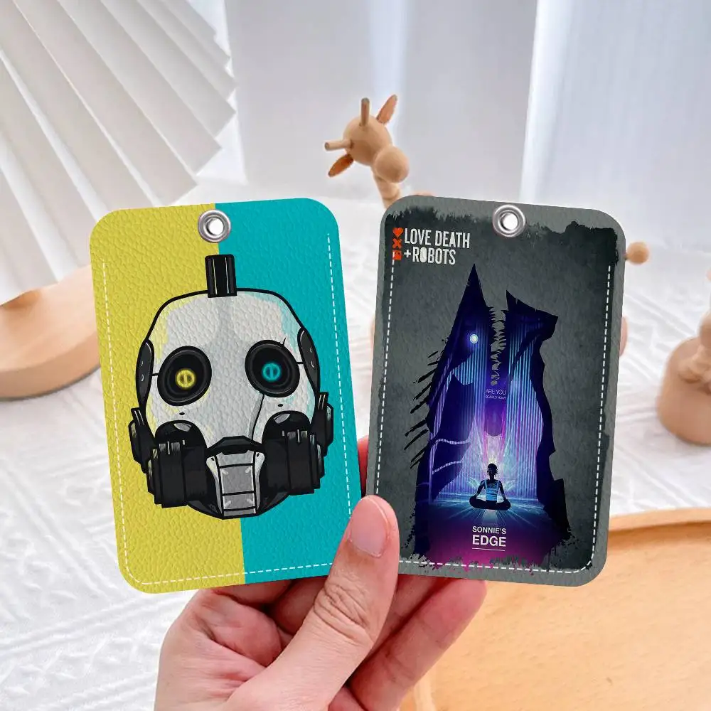 Love Death Robots Toegang & Maaltijd Kaarthouder Sleutelhanger Credit ID Bankkaart Beschermhoes Sleutelhanger Hanger Mode