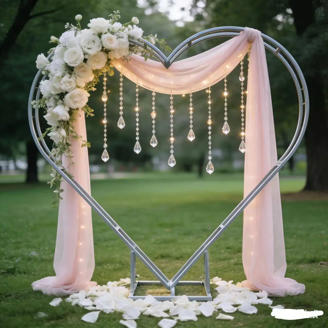 

Wedding props heart-shaped removable double-row love wrought iron arch flower stand hotel wedding scene arrangement bracket