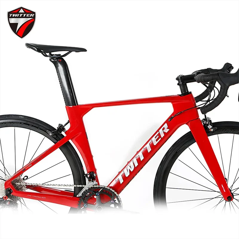 2023 TWITTER Hot sale R10 43.5cm/56cmV brake-RS-22S inner wiring breaking wind racing T800 carbon fiber road bike 700*25C wheels