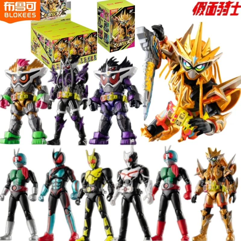 BLOKEES Kamen Rider Building Block Man Many Stars Edition S 1nd Ex-Aid Genm Modèle à assembler Décoration de bureau Jouet pour enfants Cadeau