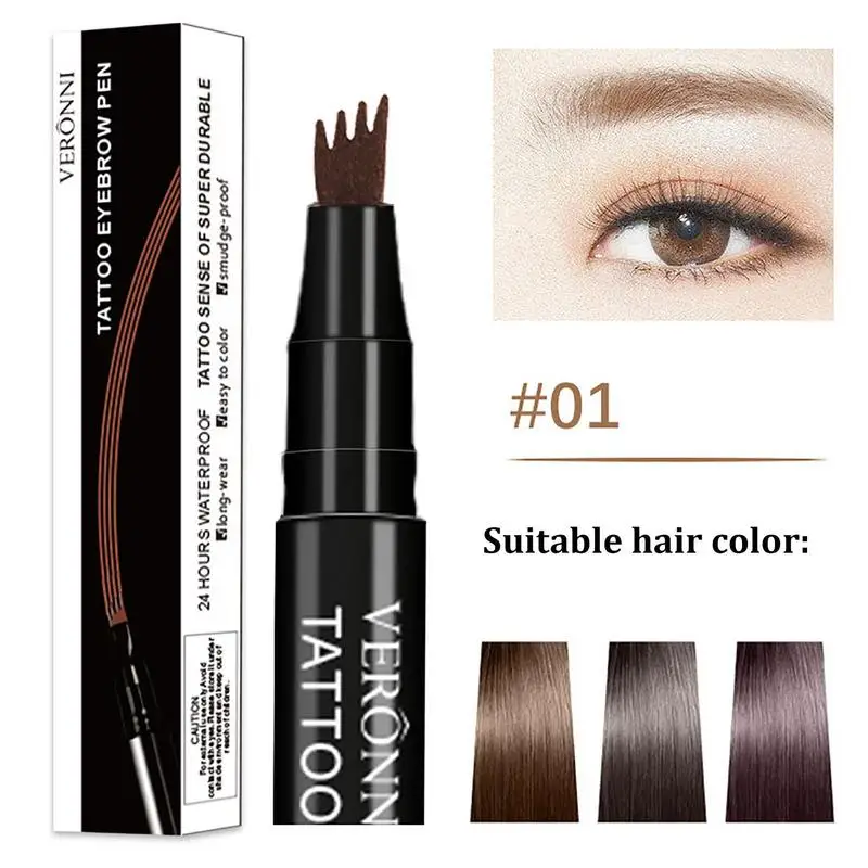 Liquid Eyebrow Pencil 3D Liquid Eyebrow Makeup Pencil Great Texture Slim Lines Eyebrow Water Pencil For Dating Parties