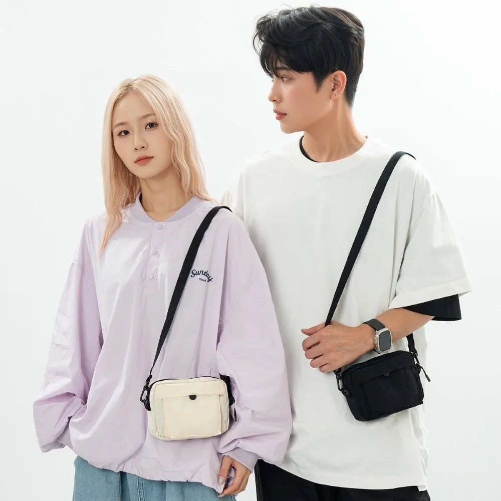 

Повседневная универсальная сумка для телефона через плечо, маленькая сумка на плечо в японском стиле, легкая водонепроницаемая нейлоновая сумка унисекс