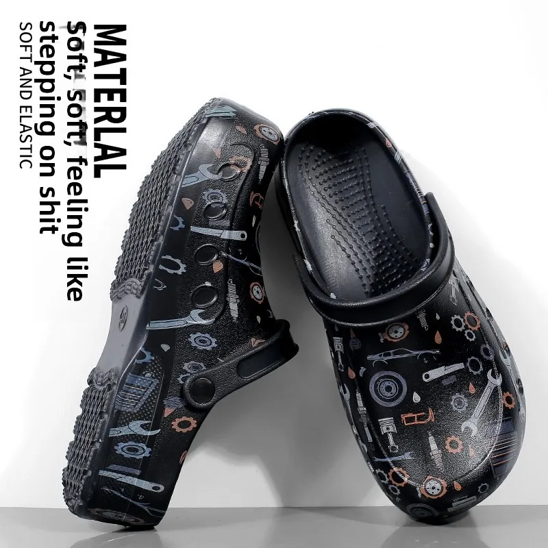 Summer Men's Clogs Sandals Man Home Garden Shoes Comfortable Men Slippers Non-Slip Soft Bottom Flip Flop Sandals Big Size 49 50